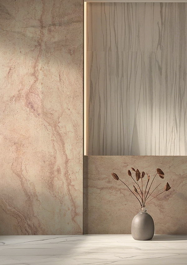Painel de parede de pedra macia flexível travertino